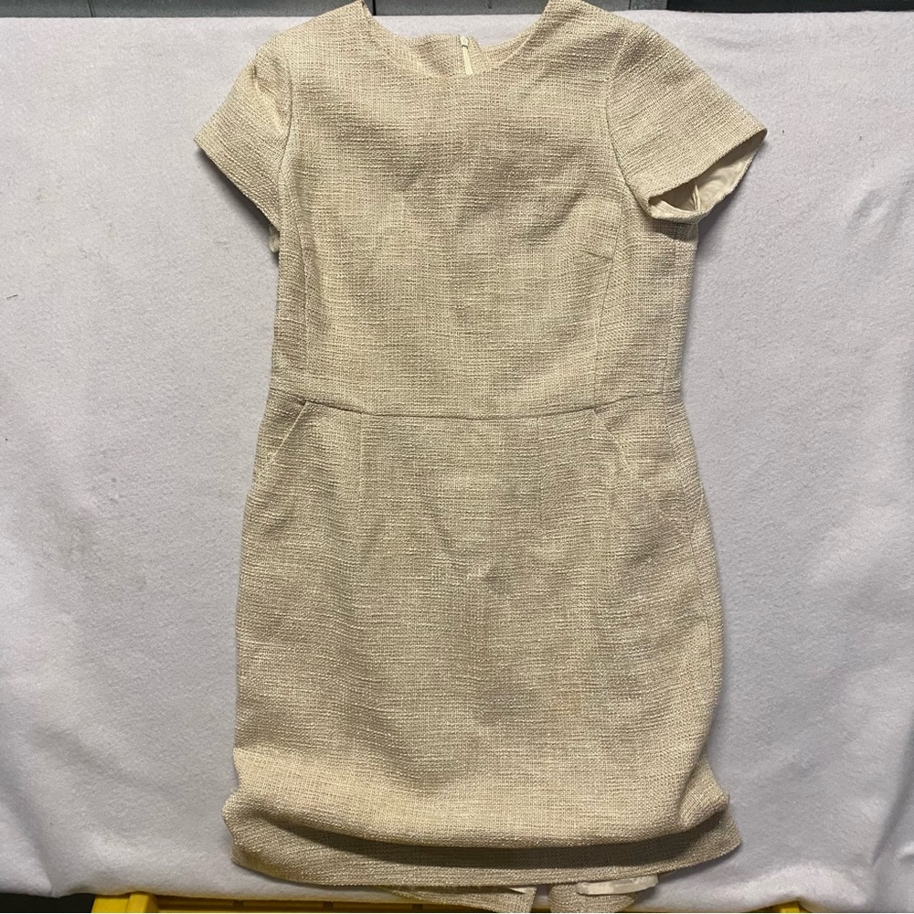 Boden Cream Textured Dress - Picture 2 of 9